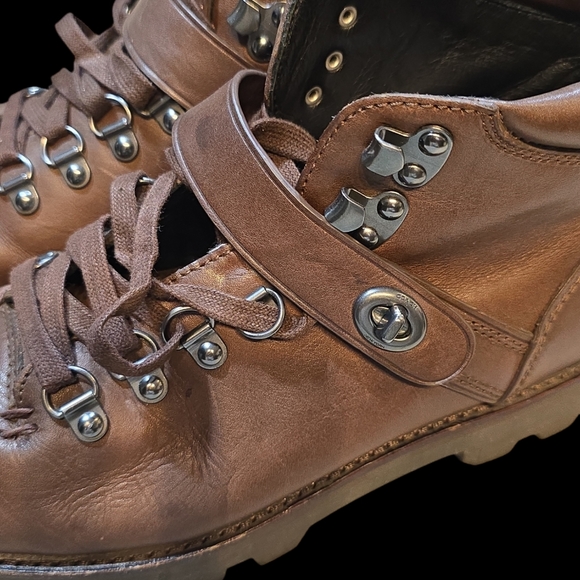 COACH -G1117 -TOMPKINS Hiker Shearling/ Trekking Boots - Dark Brown Size 8D mens - Picture 7 of 7